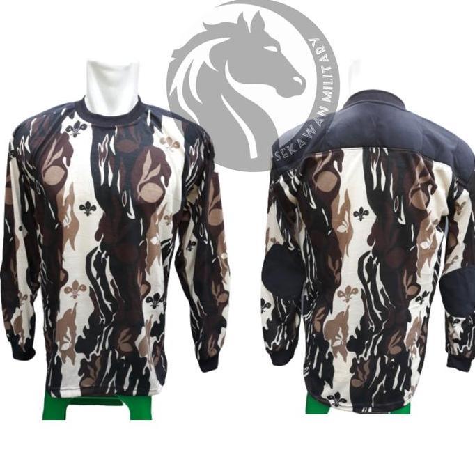 Baju Kaos Panjang Loreng Pramuka