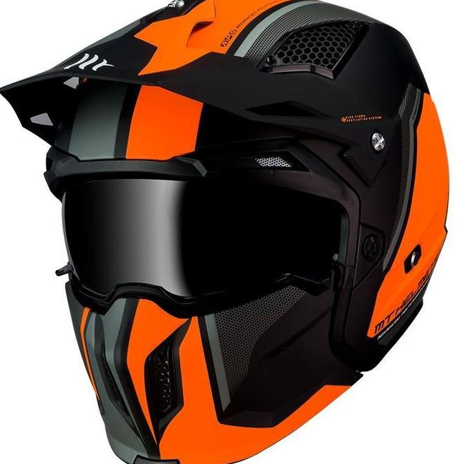 MT Streetfighter SV Twin C4 Matt Orange | Modular Helmet
