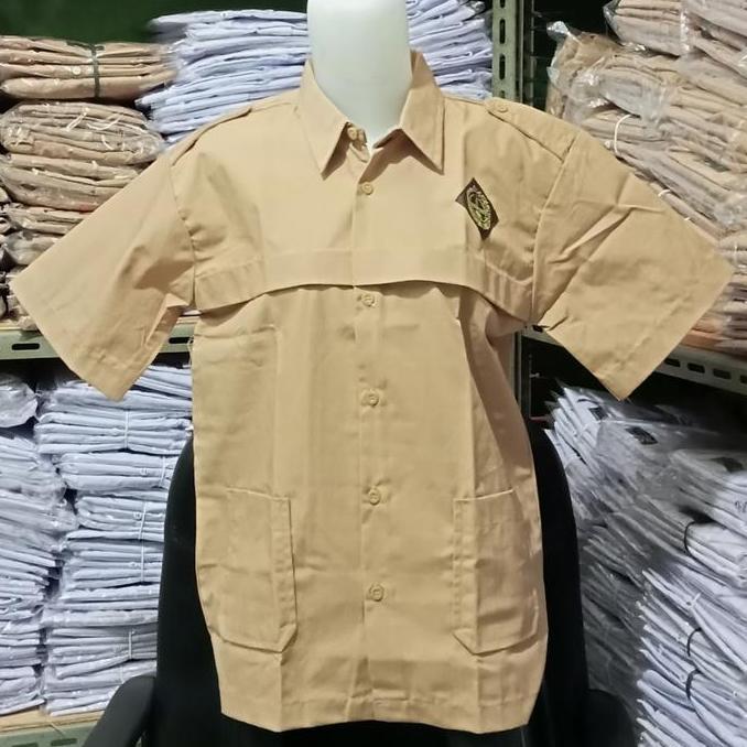 BAJU PRAMUKA CEWEK/PUTRI PENDEK KANTONG BAWAH  SD SMP SMA SIZE:6-20