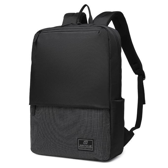 TERMURAH - Navy Club Tas Ransel Laptop Polos FJHA - Tas Ransel Pria Wanita Tas kantor- Backpack Dayp