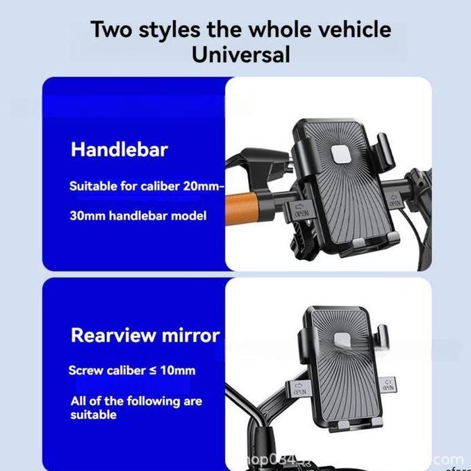 DV158 - Holder HP Motor 360 Rotasi - Cocok untuk Sepeda Motor dan Mobil Listrik, Dudukan Navigasi ya