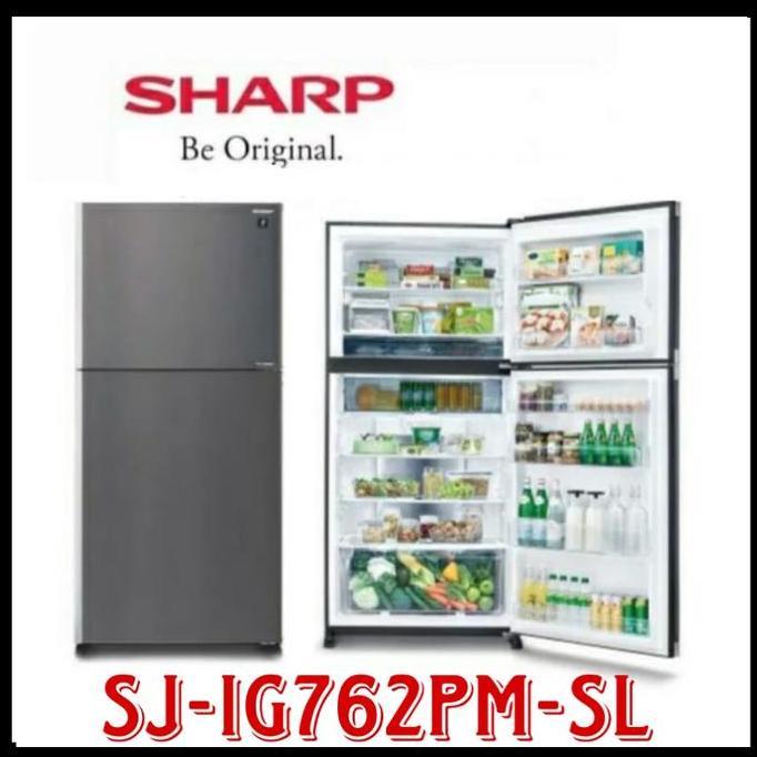NEW Kulkas SHARP SJ-IG762PM-SL Inverter 570 Liter 2 Pintu SJIG762 762