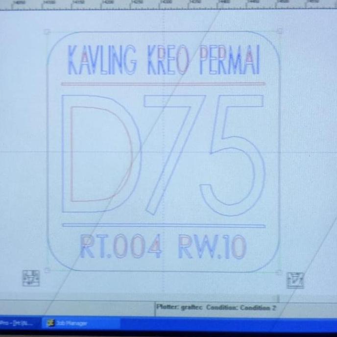 nomor rumah stainless steel etching