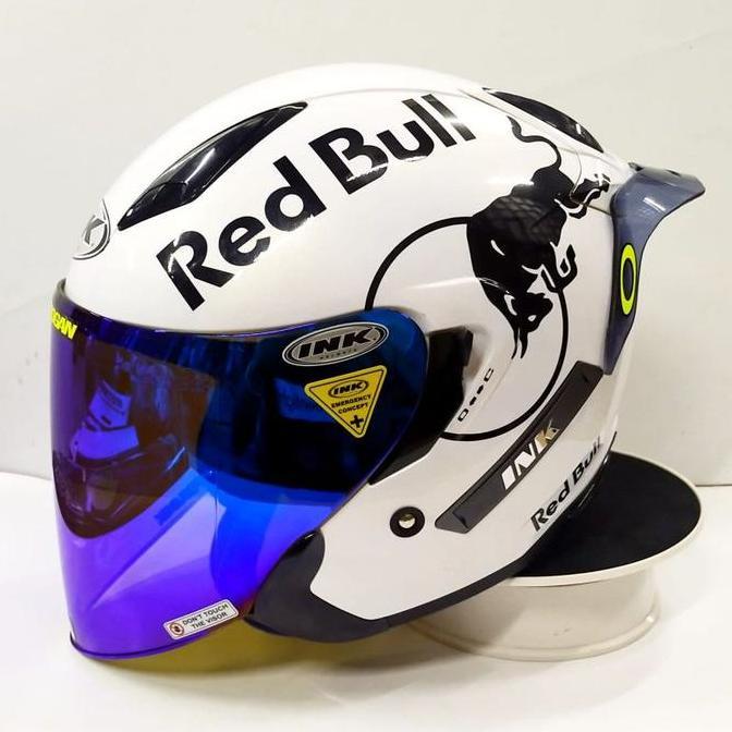 HELM INK METRO 2 SOLID BLACK DOFF DOUBLE VISOR PAKET GANTENG