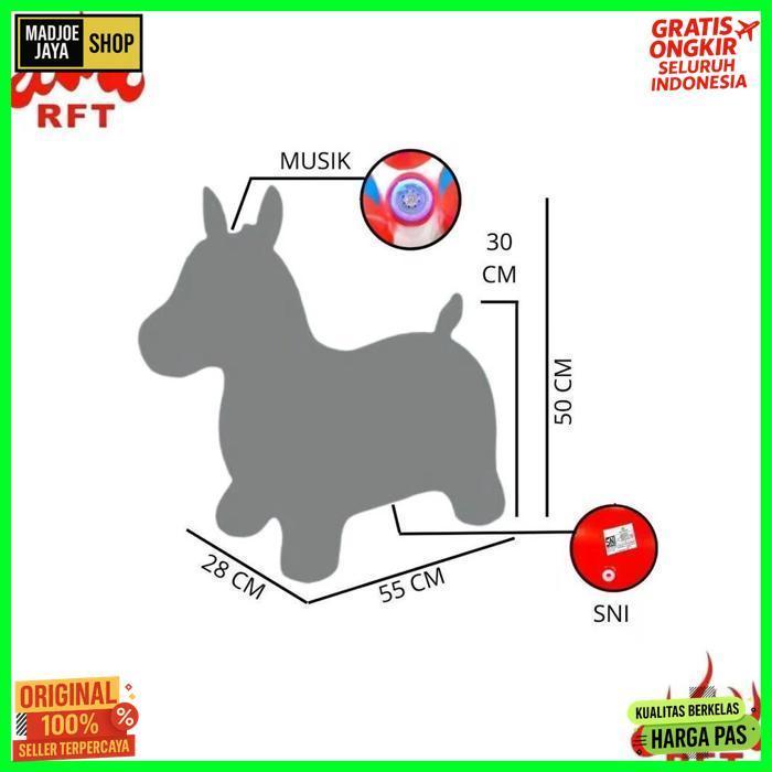 Diskon Phytona Mainan Kuda Karet Animal Jumping Musik Lampu Inflatable Bouncy Bahan Tebal Garansi Bo