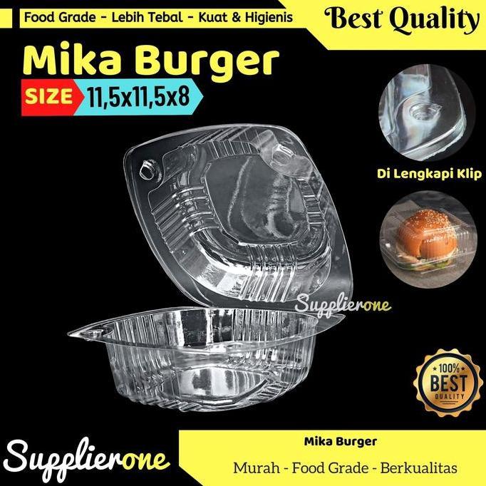 Mika Burger / Kotak Burger / Tray Mika / Mika Hamburger / Mika Kue