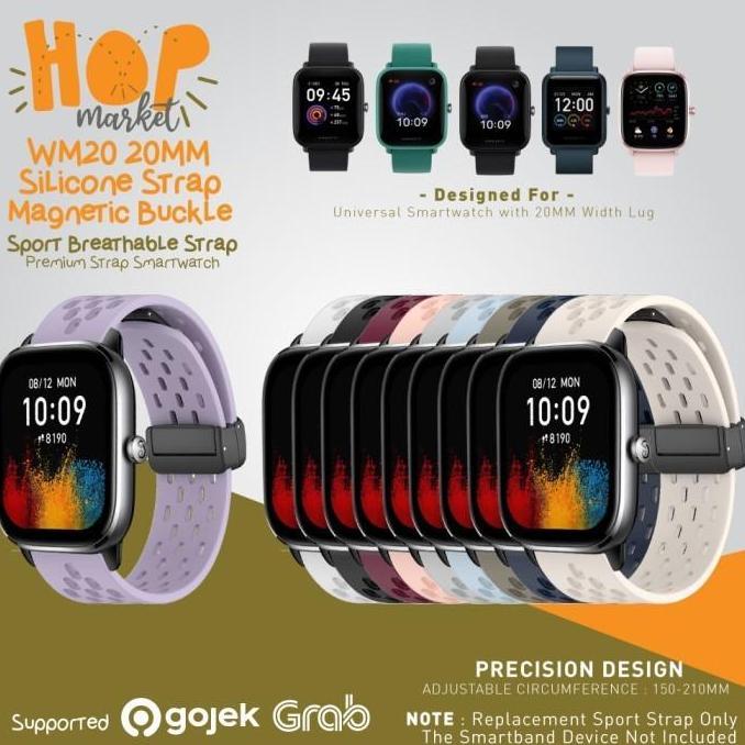 WM20 Magnet Strap 20mm Amazfit GTS 3 4 Mini BIP Lite /Galaxy Watch 6 5