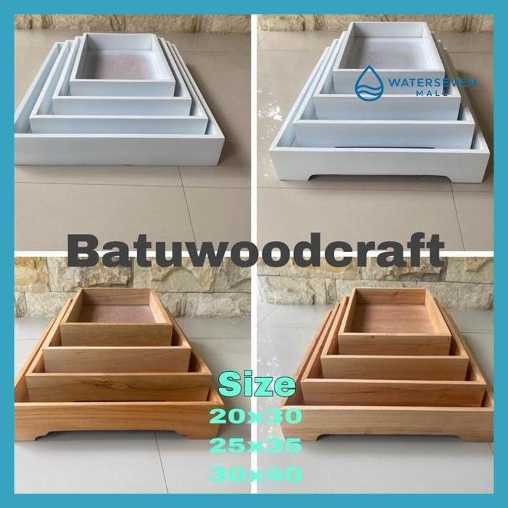 KERAJINAN KAYU - 1 SET ISI 4 KOTAK HANTARAN KOTAK SESERAHAN PERNIKAHAN SEGI EMPAT 1 SET ISI 4PCS HAN