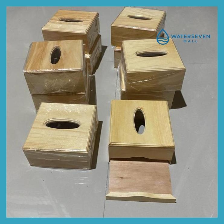 KERAJINAN KAYU - KOTAK TISU BOX TISSUE KAYU PINUS PRIVASI AMAN