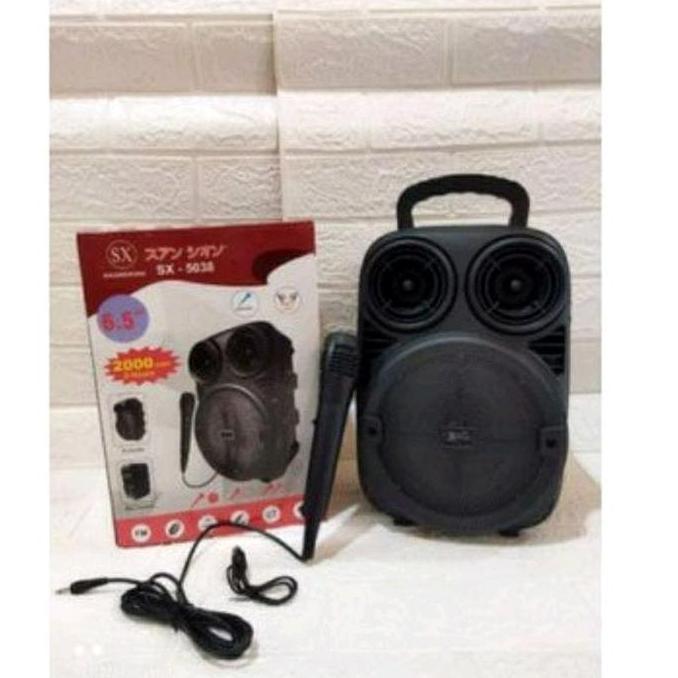 Speaker SX 5038 salon aktif wireless bluetooth sx-5038 / Grand Power 3381 Gratis Mic/Speaker aktif g
