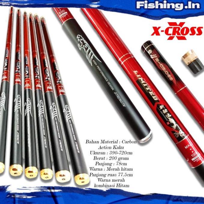 Joran tegek XCross Limited dan Hydra Sage Murah 360cm 450cm 540cm