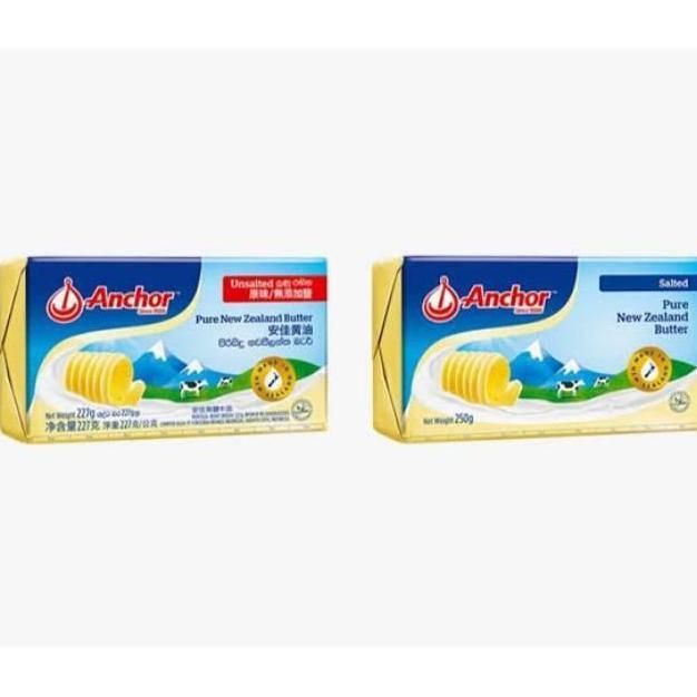 ANCHOR UNSALTED / SALTED BUTTER 227GR - MENTEGA TAWAR - MENTEGA SAPI