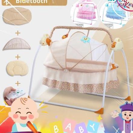 Ayunan Bayi Otomatis Listrik Usia 03 Tahun Dapat Dilipat Multifungsi Elektrik Baby Box Dengan Musik 