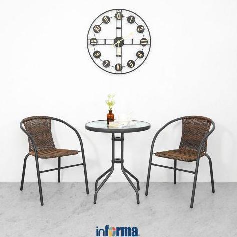 Informa - Colorado Set Kursi & Meja Teras - Cokelat