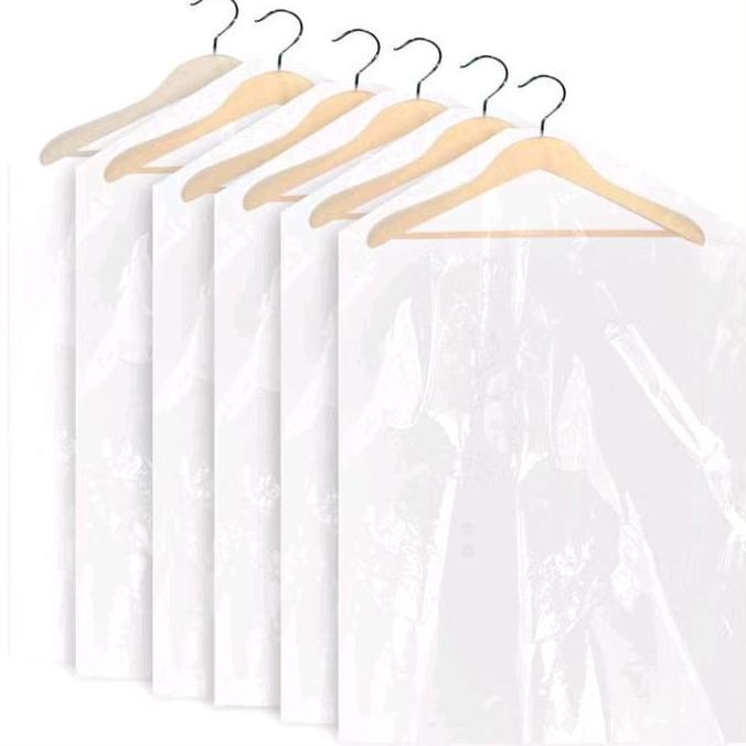 COD 10PCS plastik pelindung baju, gamis, jas, gaun / Plastik laundry gantung / plastik baju gantung