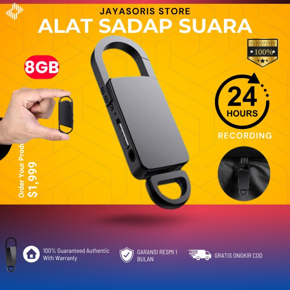 Perekam Suara Mini Tersembunyi Voice Recorder Alat Sadap Penyadap Suara Mini Youtuber Dital Vlog 8GB