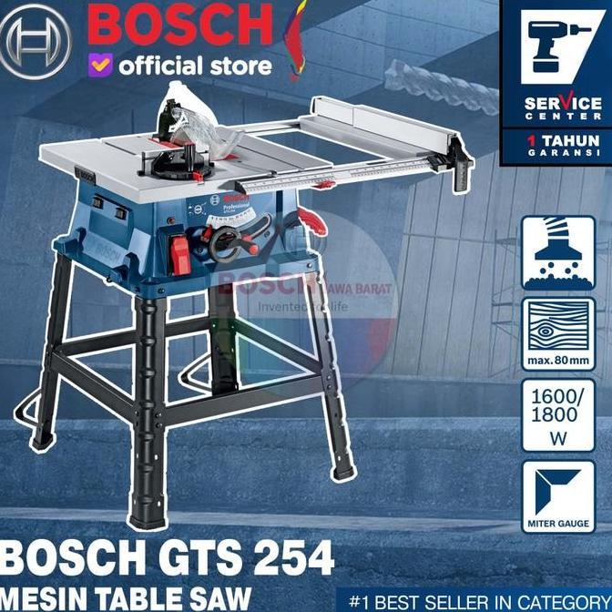 TERMURAH - Bosch Table Saw GTS 254 Professional 10" Inch Gergaji Potong Kayu
