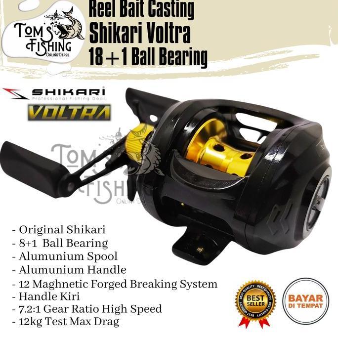 TERMURAH - Reel Pancing BC SHIKARI VOLTRA 200L HS (18+1 Bearing) BaitCasting Power 12kg Murah - Toms