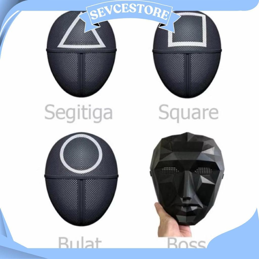 Topeng Squid Game Boss/Kotak/Circle/Segitiga Ori
