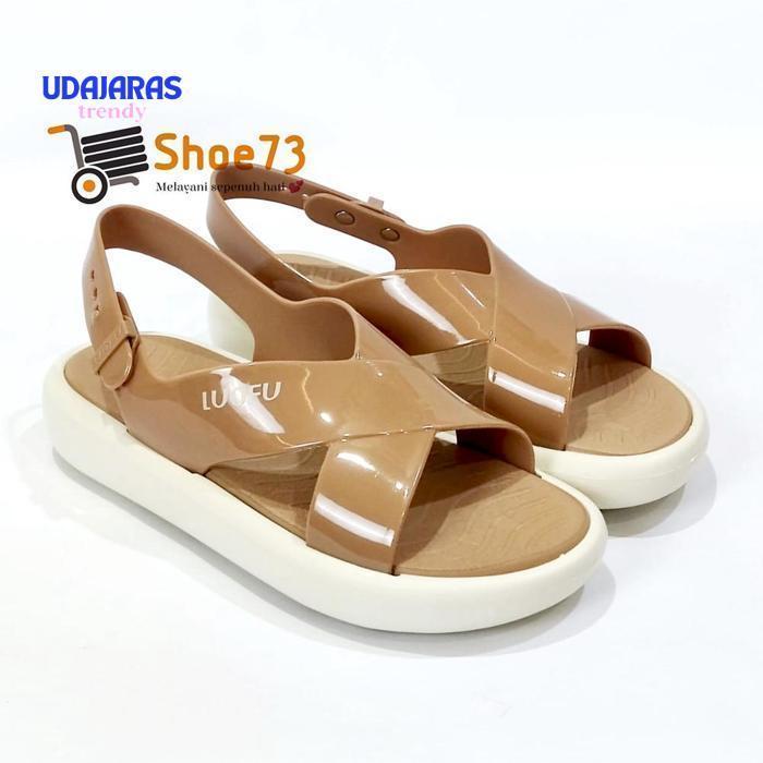 As23 At43 LUOFU E 7212 - SKTL6W SIZE 36-40 | Sandal Selop Tali Silang Jelly Wanita | Sendal Gunung C