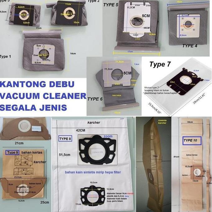 Kantong Debu Vacuum Cleaner Universal Kain Non Woven Dapat Dicuci