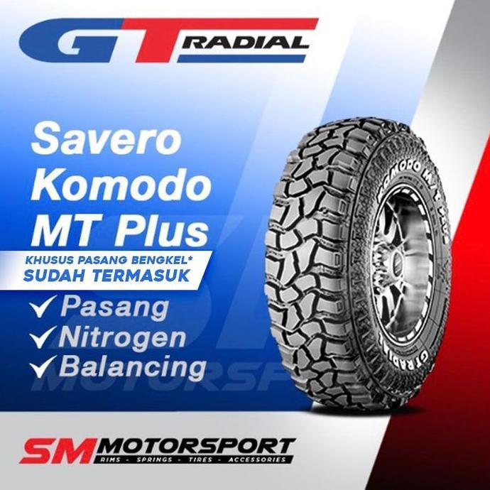 Bnr Gt Radial Savero Komodo Mt Plus 33X12.50 R20 Ban Mobil