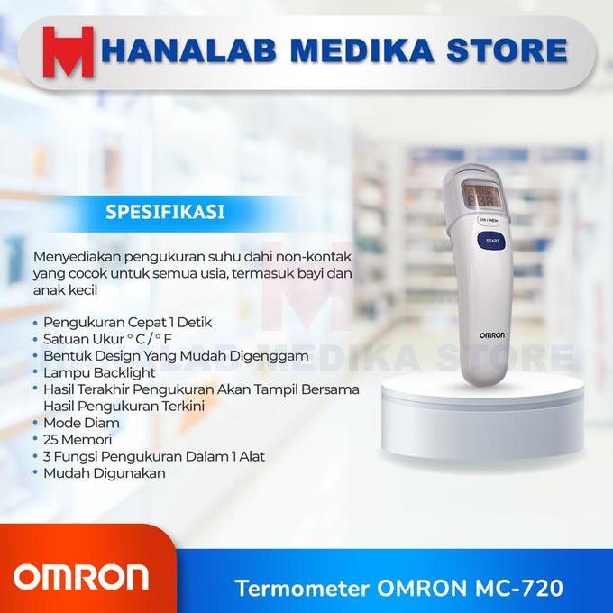 Thermometer Forehead Omron Mc-720 / Thermometer Omron Mc-720