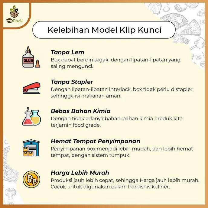 Food Pail Paper Medium 10oz Box bento Coklat Kraft 290GSM Laminating M