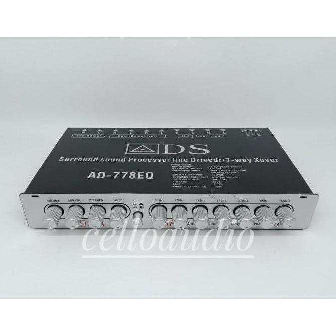 Pre Amp ADS AD-778EQ Equalizer Mobil ADS AD 778EQ