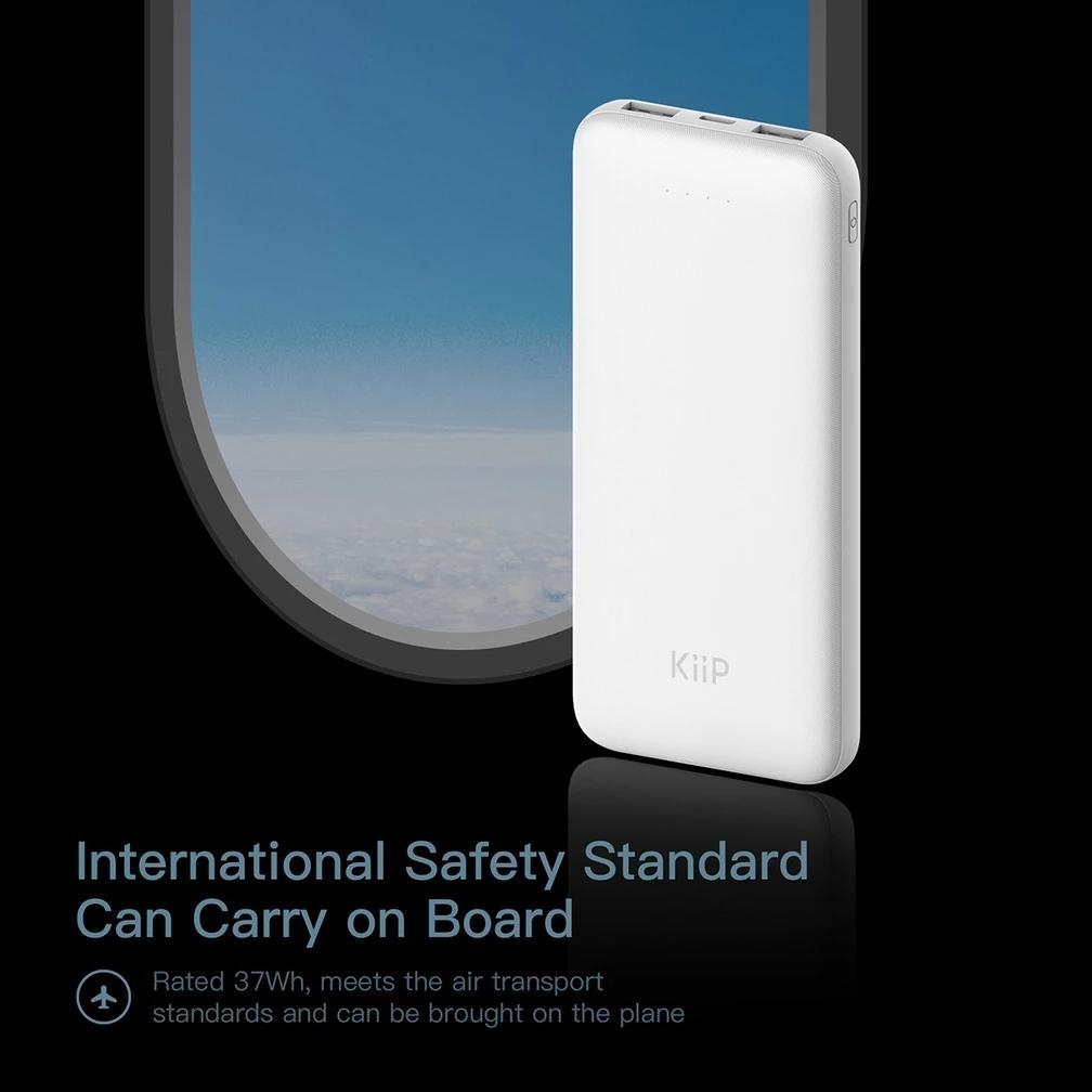 KiiP Powerbank E33 10000mAh Powerbank with Dual USB Output Slim Powerbank Powerbank