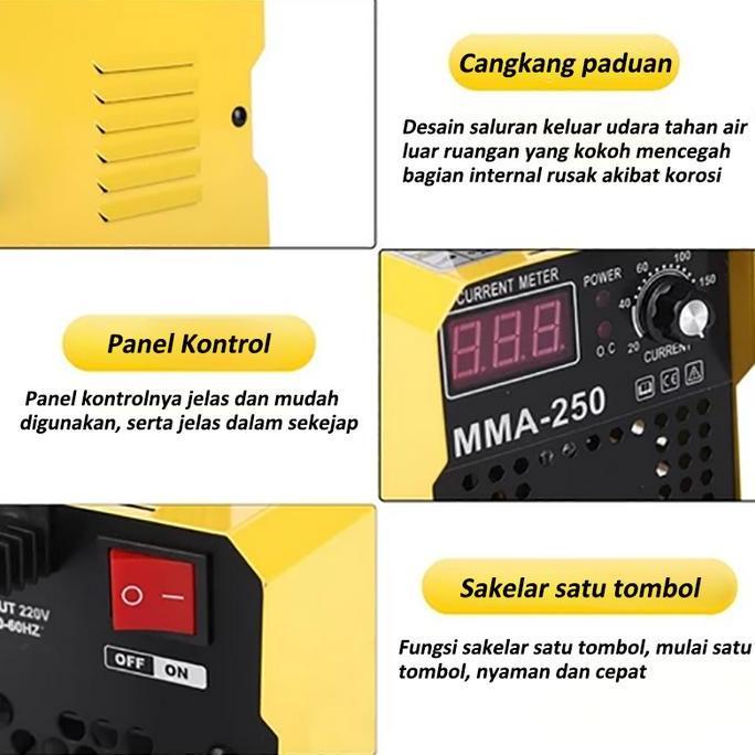 Makita Mesin Las Inverter Mma-250A Igbt 450 Watt / Mesin Trafo Las / Welding Machine / Welding Tools