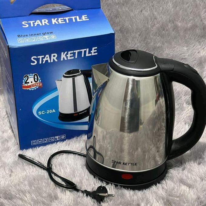 Teko Listrik Pemanas Air Elektrik Stainless Kapasitas 2Liter | Teko Listrik Otomatis Klc Star Kettle