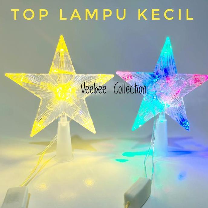 *$*$*$*$] Topper Bintang Lampu LED Pohon natal kecil/ ujung pohon lampu/ topper