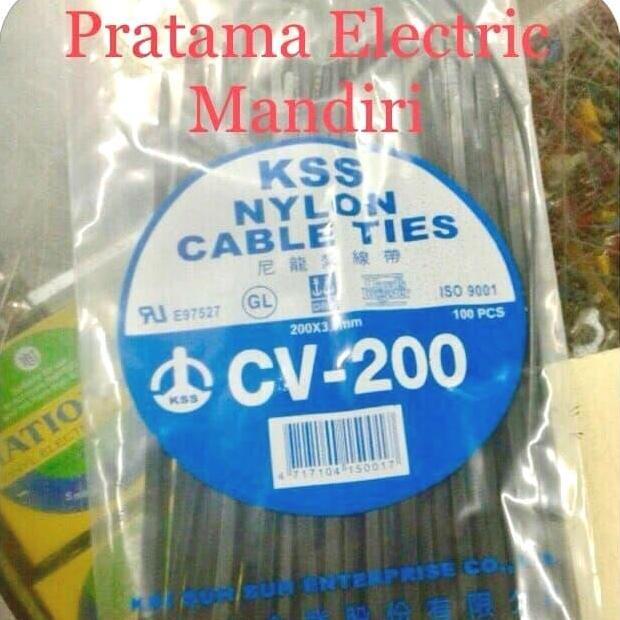 Cable Tie Kabel Ties Cv-200Bk Cv-200Cv200 3,6Cm Hitam @100Pcs Kss