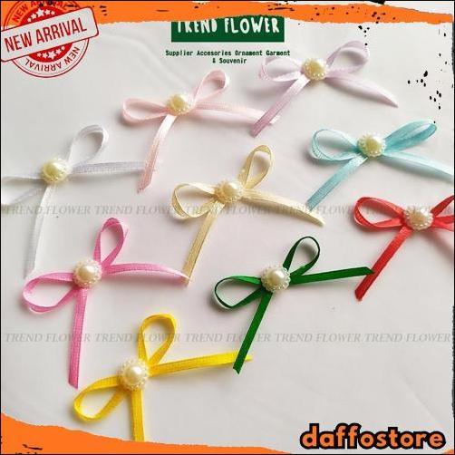 COD [PER LUSIN] Pita kecil Satin 1/8 inch plus monte kecil PER LUSIN pita hiasan souvenir hampers pi