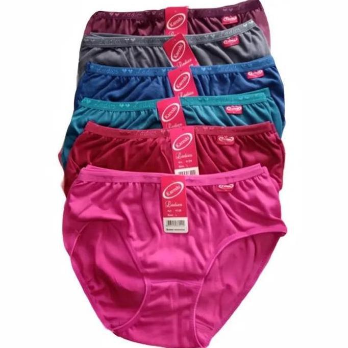 Promo Kareshi Star 6 / 12 PCS cotton dasar panties cd Celana Dalam  Lusinan Wanita Kareshi Poliester