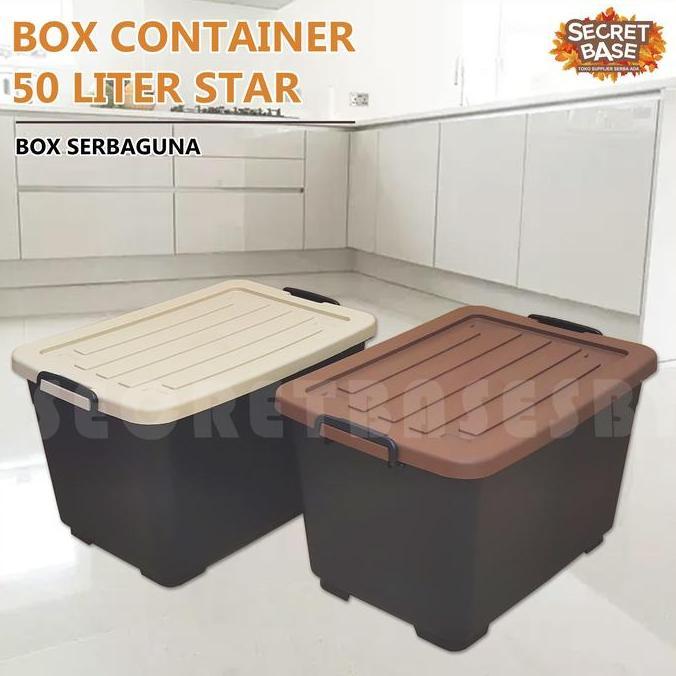 BOX STAR 50 LITER + RODA - Kontainer Box Plastik / Container Box