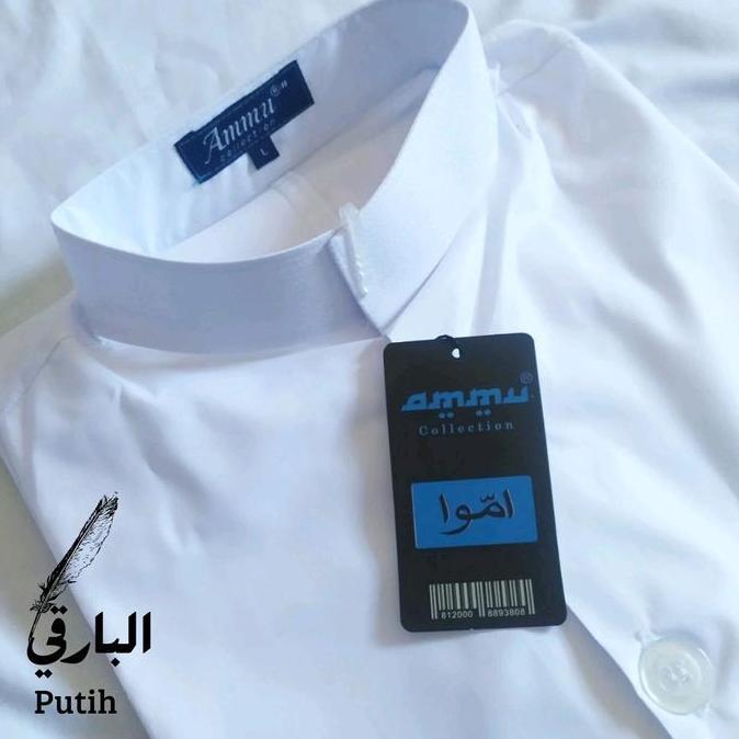 BAJU KOKO AMMU BUSANA MUSLIM PRIA DEWASA PUTIH ORIGINAL