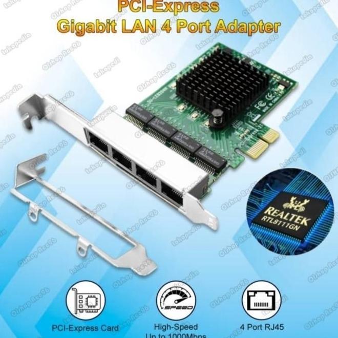 TERBARU - PCI LAN Card gigabit Port 4Lan / 2Lan New