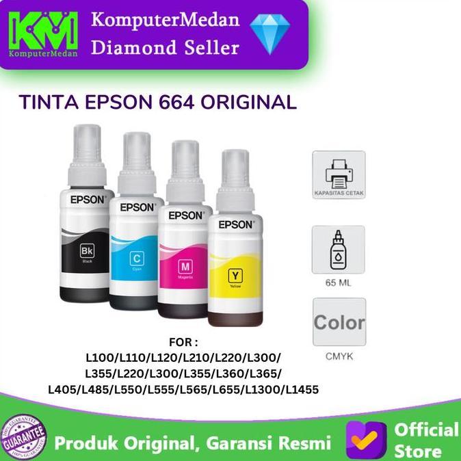 Tinta Epson 664 for Epson L350 L355 L360 L365 L380 L385 L405
