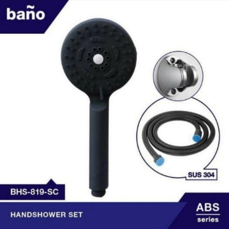 Hand Shower Set Bano Black / Shower Set Bano Hitam / Shower Mandi Shower set