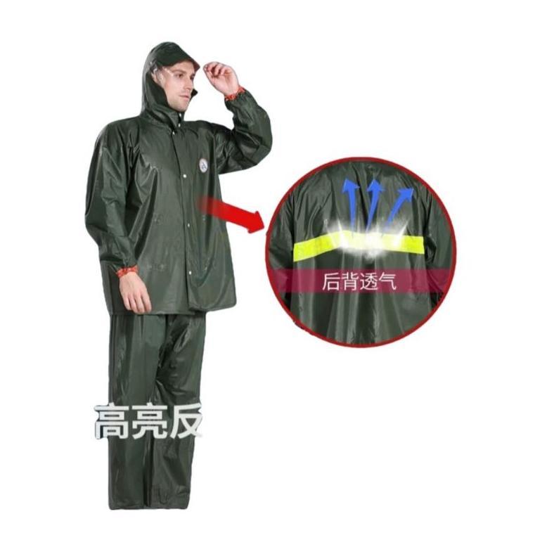 Jas Hujan Pria - Jas Ujan Karet Dewasa - Mantel Setelan Baju Celana Jas Hujan