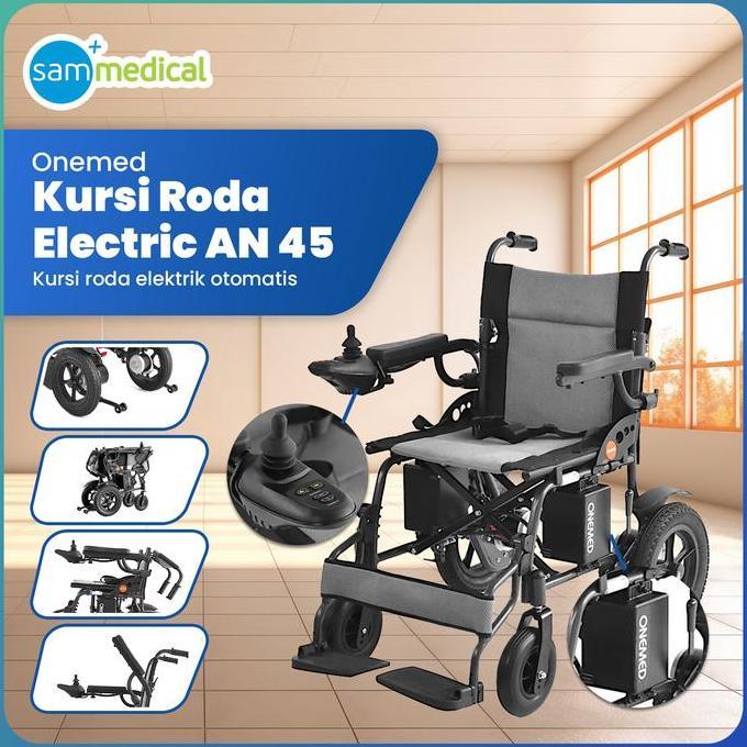 Onemed Kursi Roda Electric An 45 / Kursi Roda Elektrik Travelling Portable Lipat / Electric Travelli