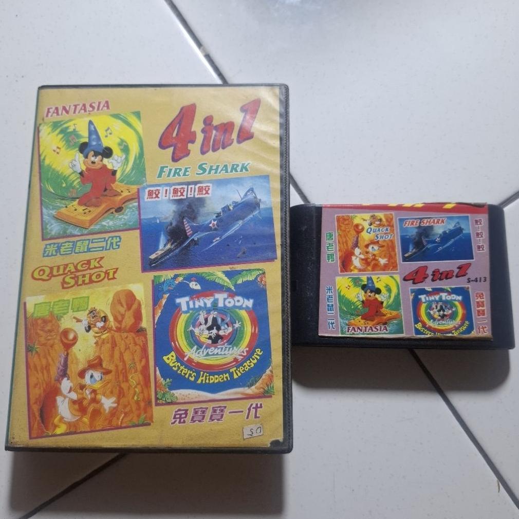 Best Seller Kaset Sega 4 In 1 Quackshot , Fantasia , Fire Shark Second Flash Sale
