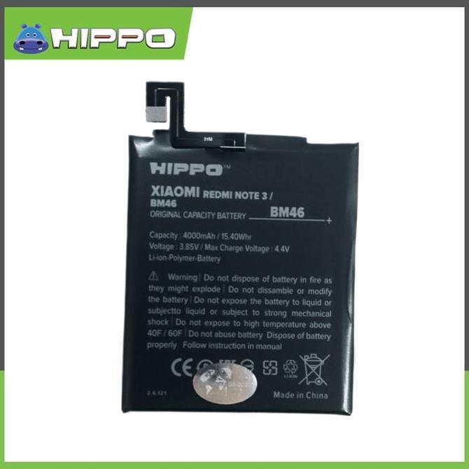 Hippo baterai Redmi note 3 BM46 4000 MAH Premium Cell