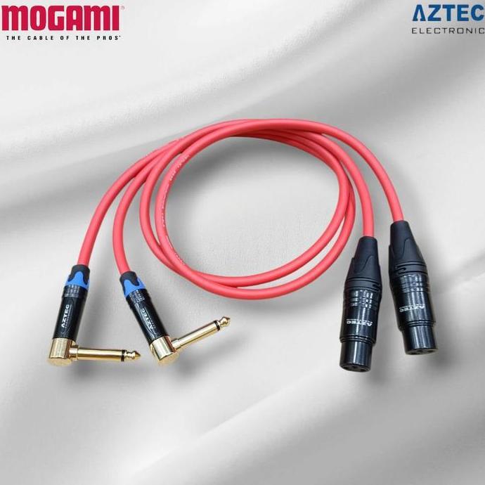 DI168 - Kabel Mogami Original Japan Jack Aztec XLR Female to Akai L Akai L to Akai L Panjang 75Cm Or