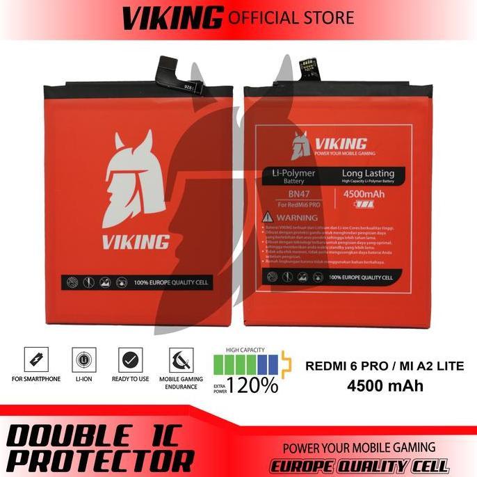 VIKING Baterai Redmi 6 Pro - Mi A2 Lite BN47 Double Power