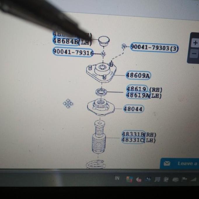 tutup support suport shock depan avanza xenia rush terios calya sigra