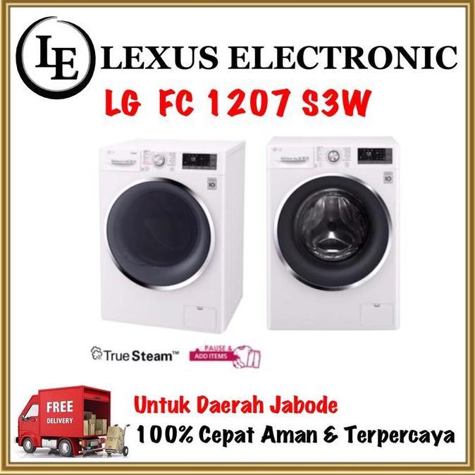 TERBARU - MESIN CUCI FRONT LOADING | LG FC1207S3W | FC 1207 S3W | LG 7KG - STEAM