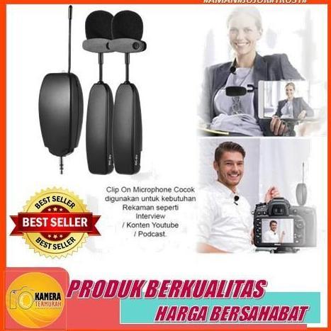 Microphone Mic Clip On Wireless Dual Smartphone HP PRANK 2